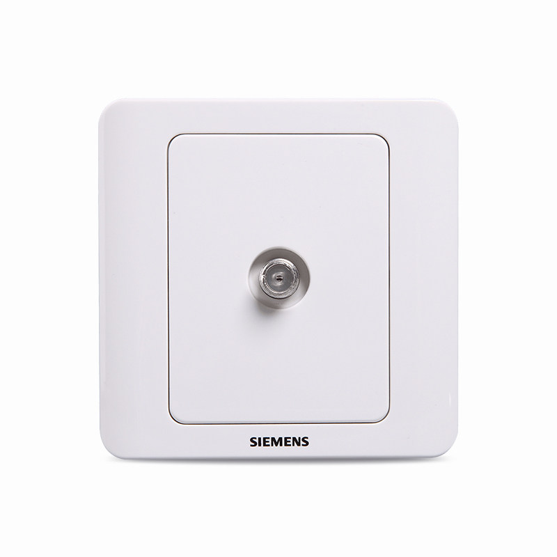 西门子宽频电视插座远景系列雅白86暗装有线闭路电视开关插座面板