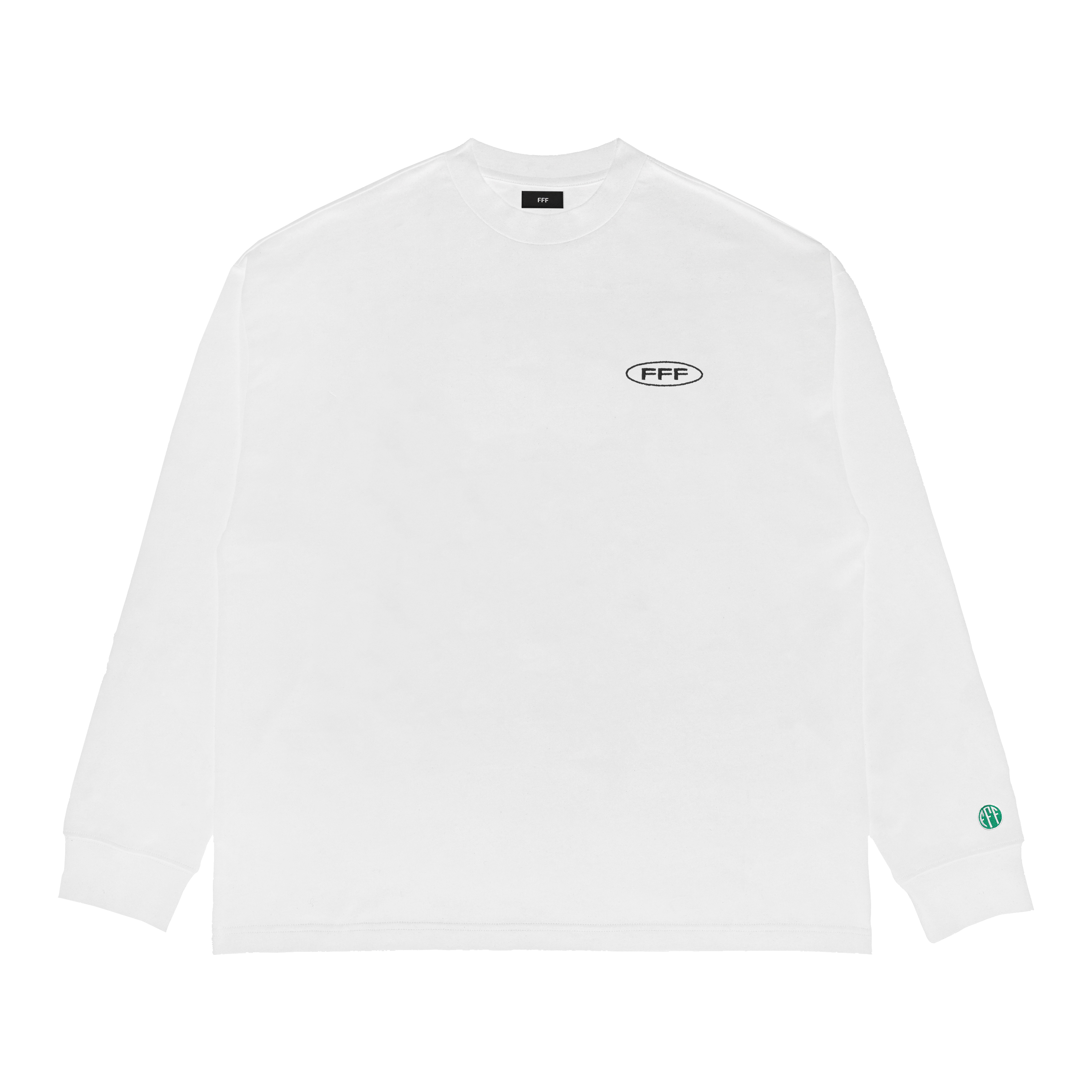 FFF春季纯色刺绣长袖T恤男潮流街头美式嘻哈上衣潮牌体恤打底衫TE