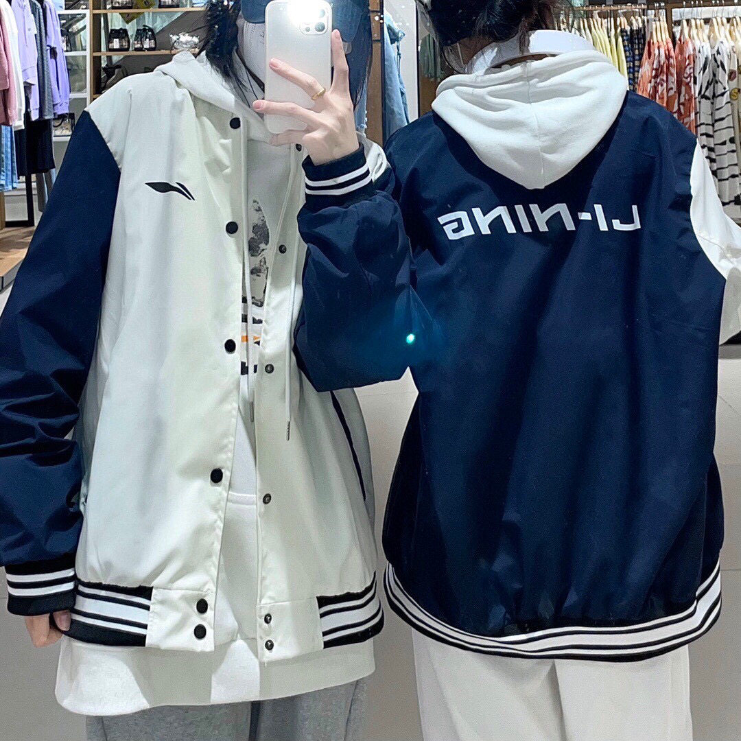 2021秋冬季新款ln中国李宁棒球外套男女拼接夹克