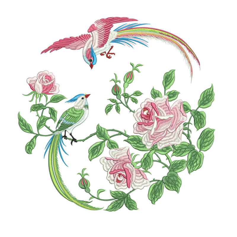 民族风旗袍刺绣现成电子版电脑绣花制版打版打带汉服定制