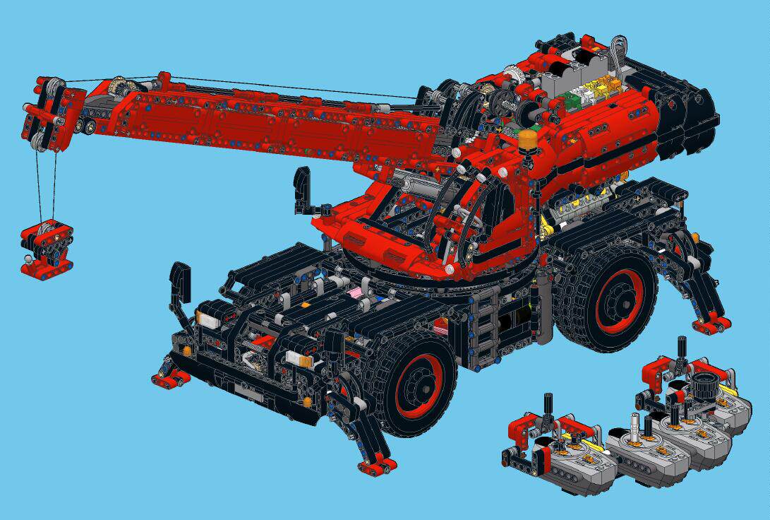 lego乐高机械科技mocu42082复杂地形起重机遥控建构
