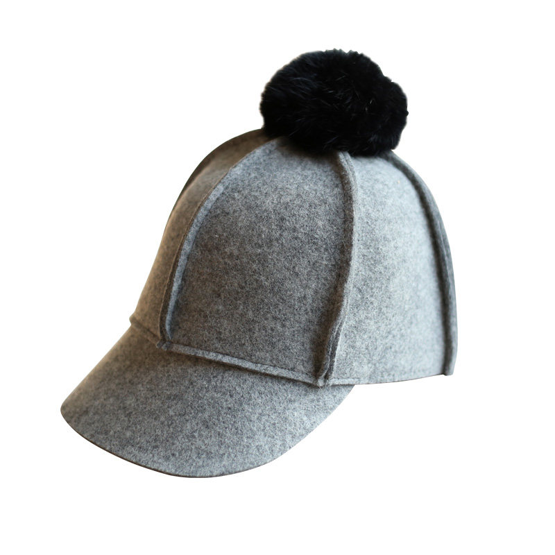 毛呢毛呢帽韩版秋冬子女呢帽羊毛棒球帽马术六片帽子