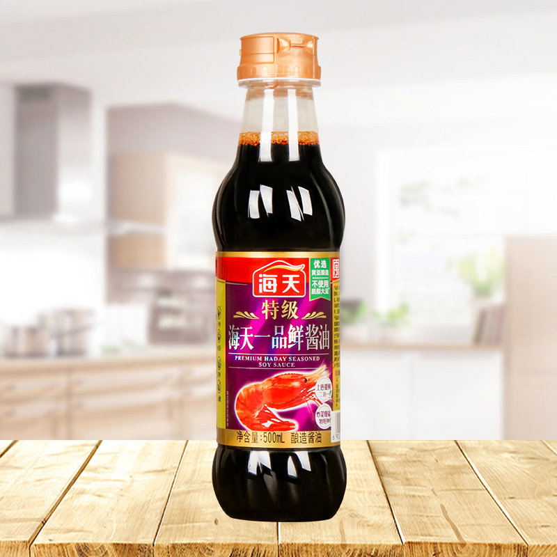 海天特级一品鲜酱油500ml4瓶炒菜凉拌海鲜调料酱油