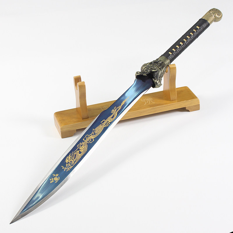 龙泉锰钢刀剑汉剑唐剑一体钢硬剑长剑镇宅宝剑龙剑冷兵器未开刃