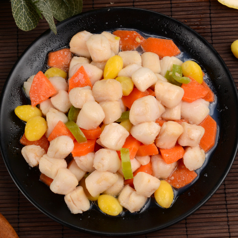 扇贝新鲜冷冻青岛鲜活贝类海鲜刺身扇贝丁鲜贝扇贝柱