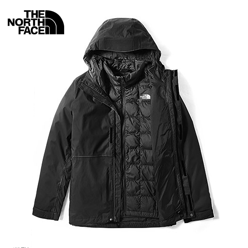 TheNorthFace北面冬季新款冲锋衣男羽绒内胆三合一户外可拆卸外套