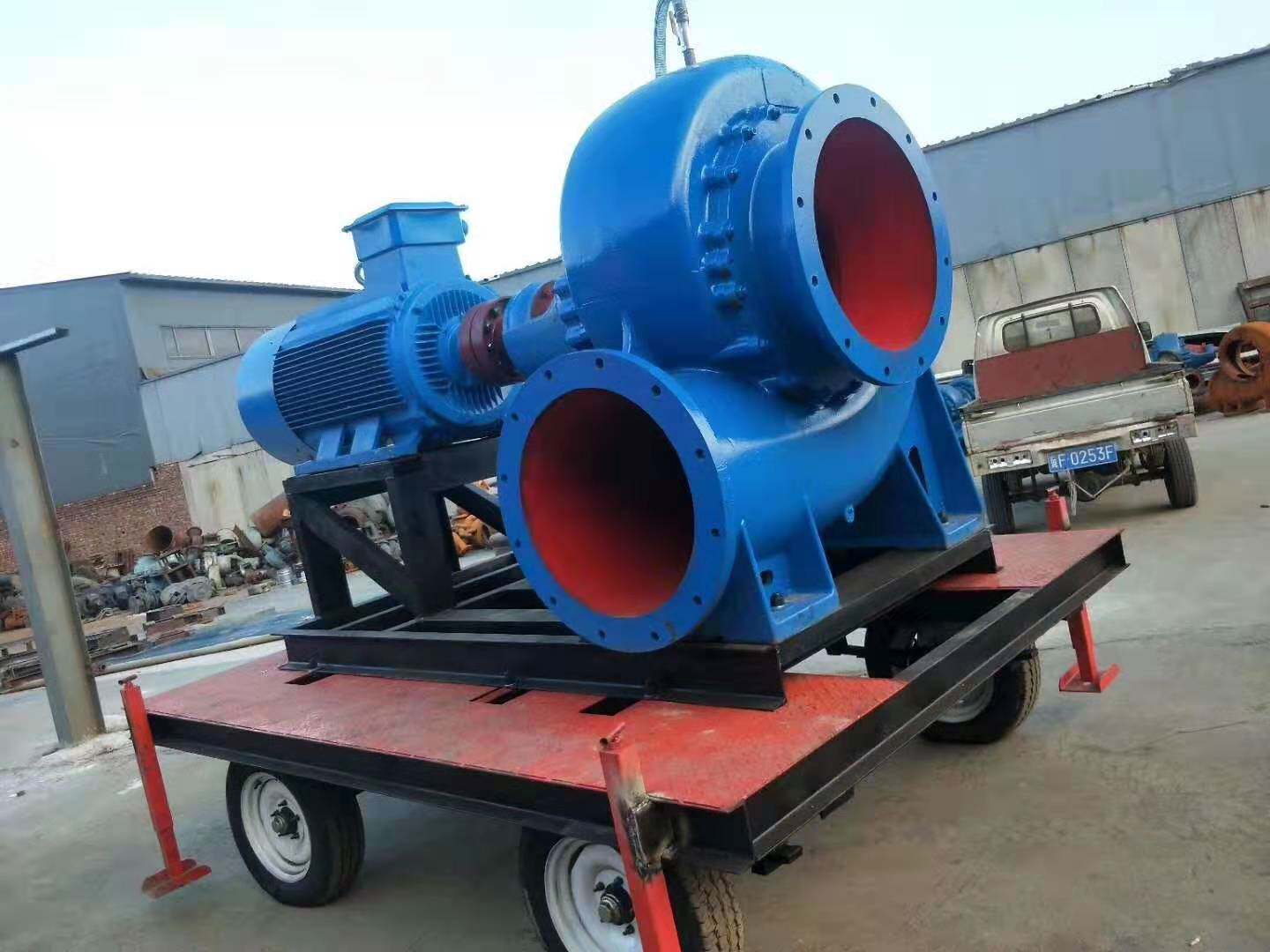 蜗壳混流离心泵500hw柴油机皮带传动市政排水农田灌溉水泵