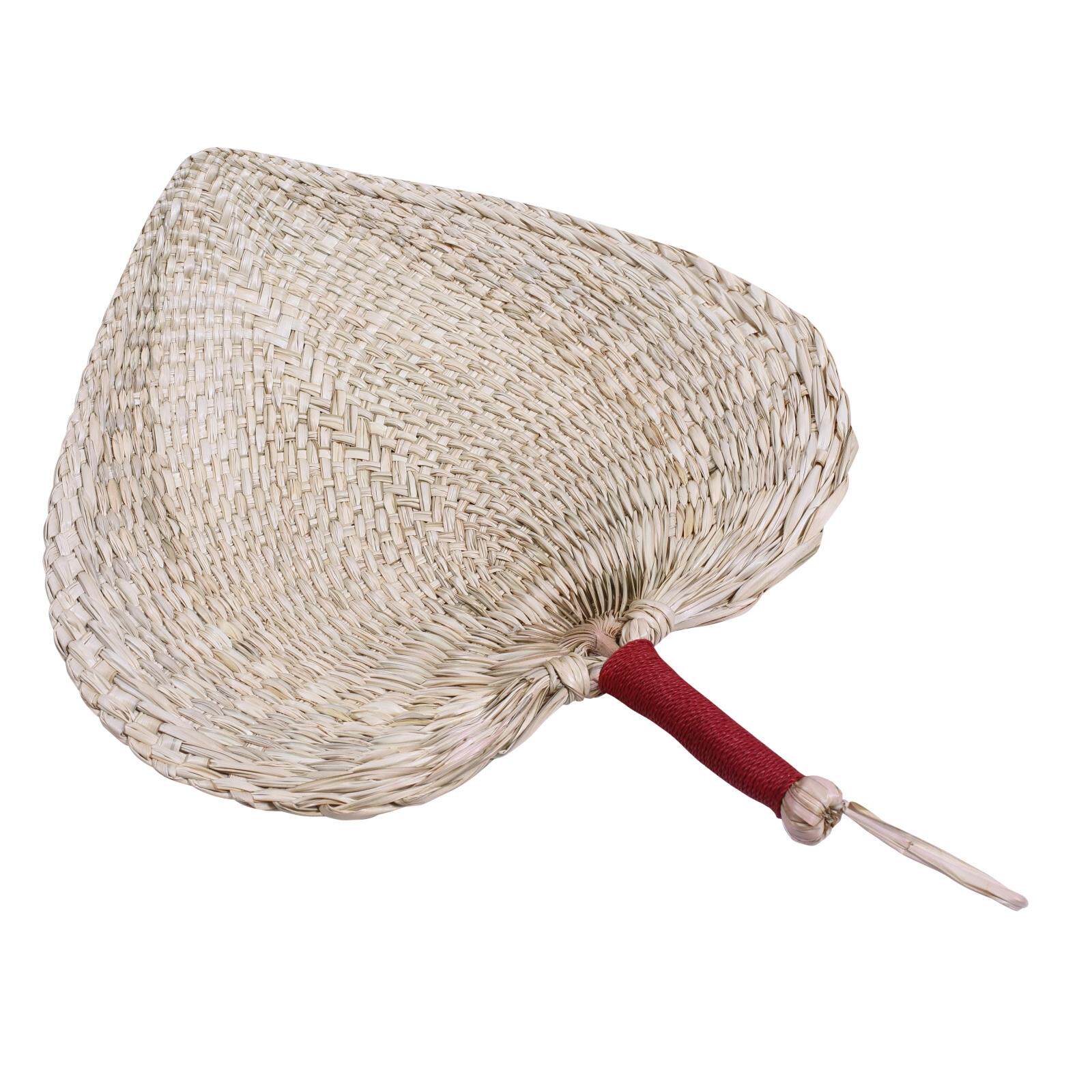 精编棕叶大蒲扇奶奶婴儿桃心扇白色草编扇子折扇扇子