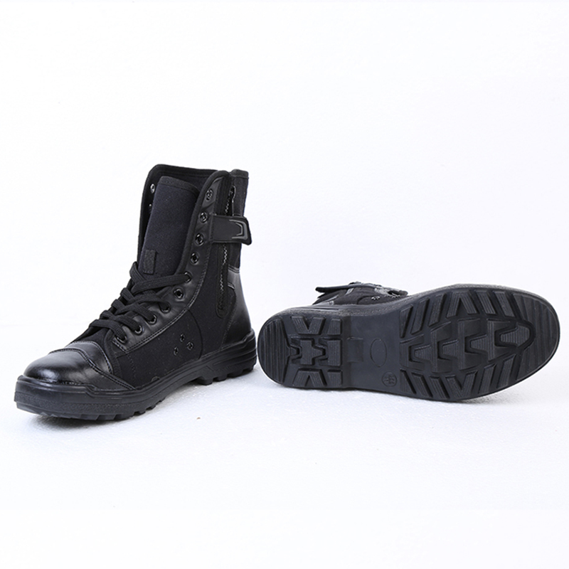 保安黑色帆布布鞋夏季地勤执勤特训机场作战解放鞋