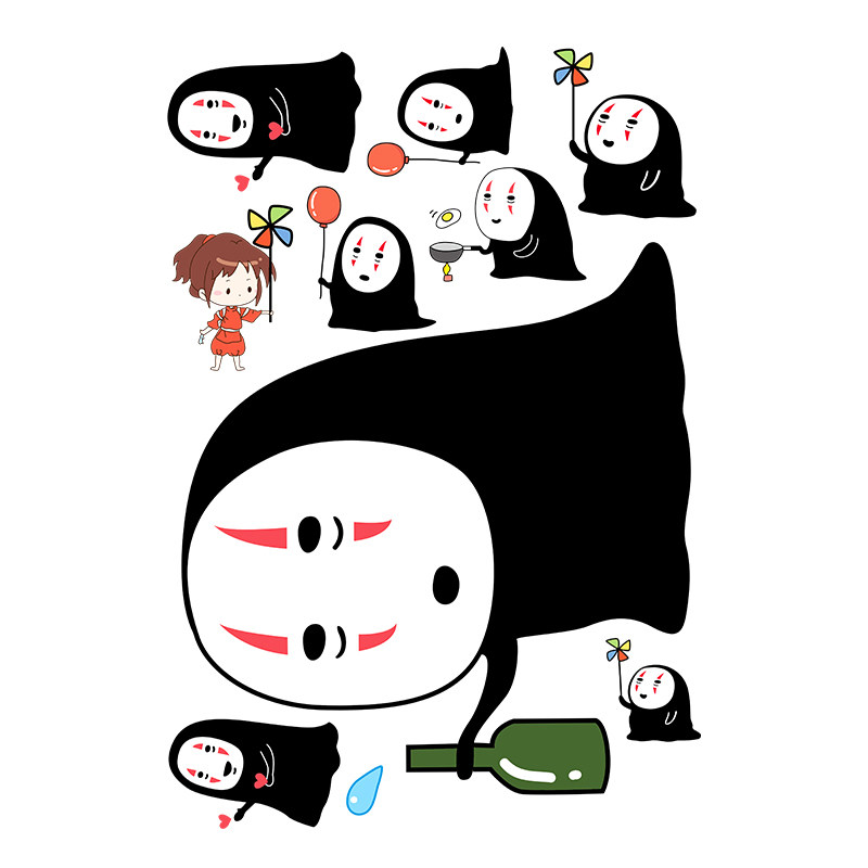 无脸男行李箱贴纸防水潮牌贴画皮箱拉杆箱旅行箱密码箱大号整张滑板