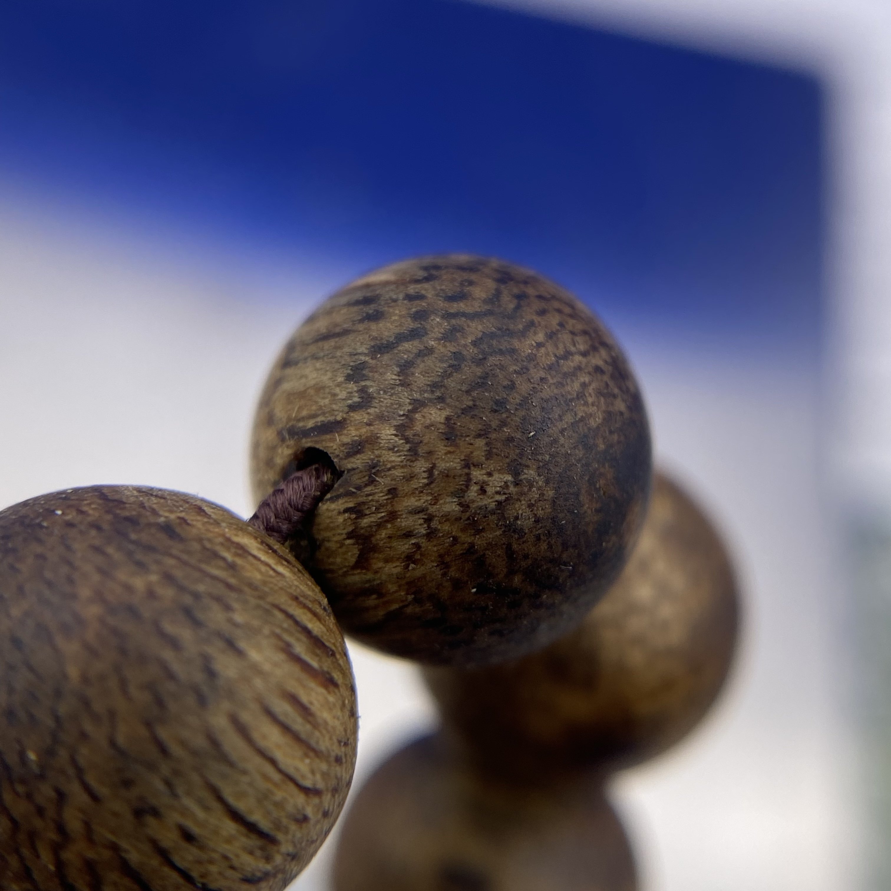 莺歌歌绿棋楠手持手提佛珠禅珠念珠12mm18颗重香薰香料