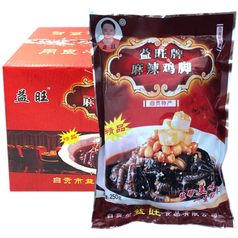 麻辣凤爪益旺鸡脚无骨鸡爪250克40袋去骨脱骨鸡肉零食