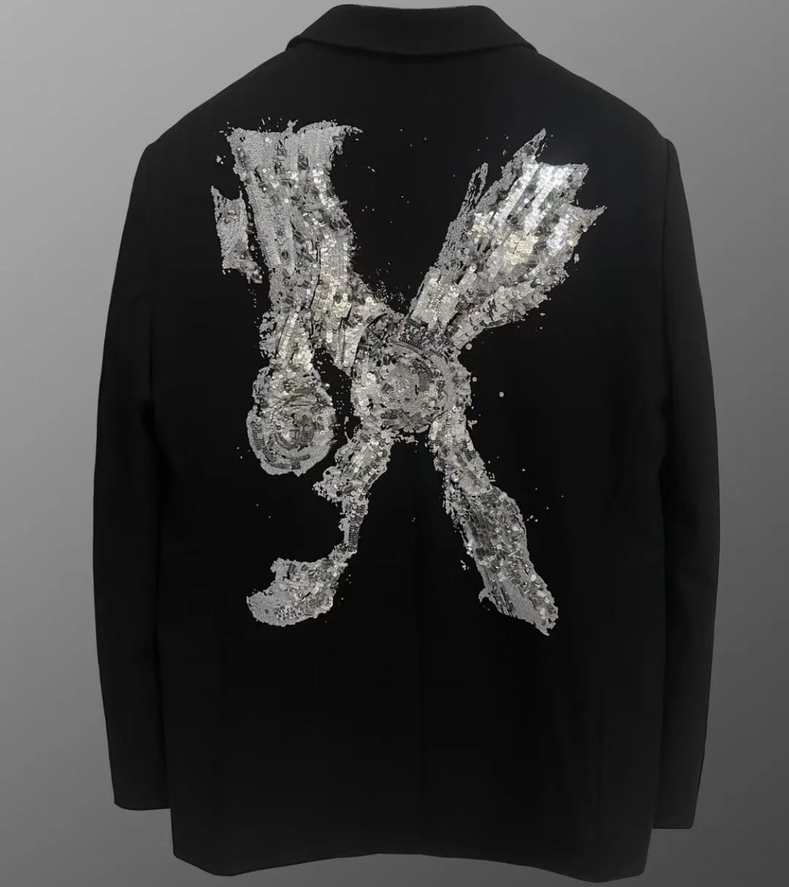 高版本版本slp大义西服设计亮片高级奢潮高街西服