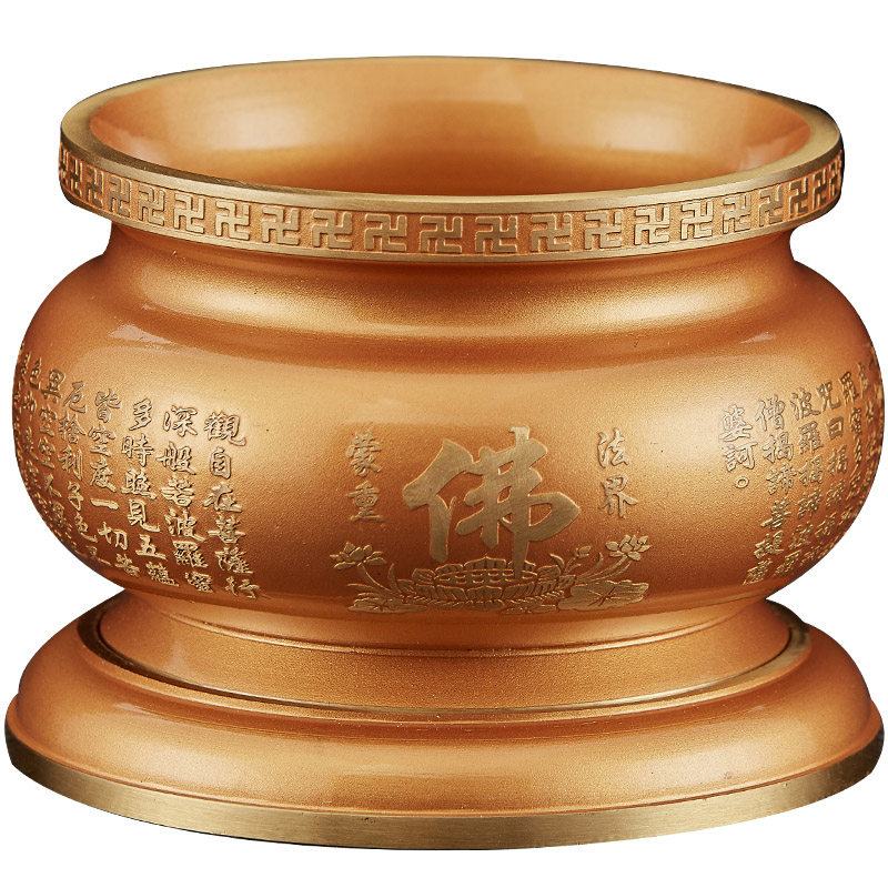 香炉纯铜供奉线香家用室内佛前莲花莲花香供佛香薰炉