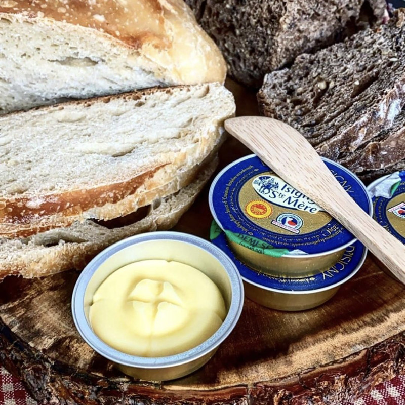 法国原装进口伊斯尼isigny杯装黄油4825g整箱装有盐小黄油