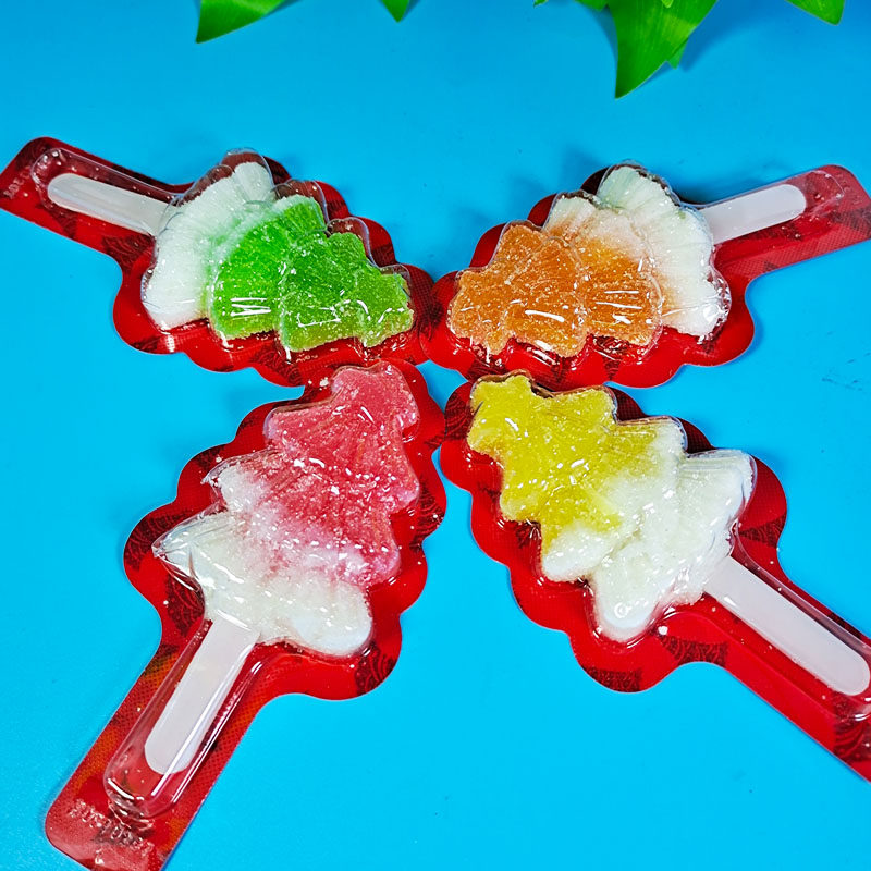 果缤雪糕圣诞树果味软糖棒棒糖儿童糖果零食橡皮糖糖果