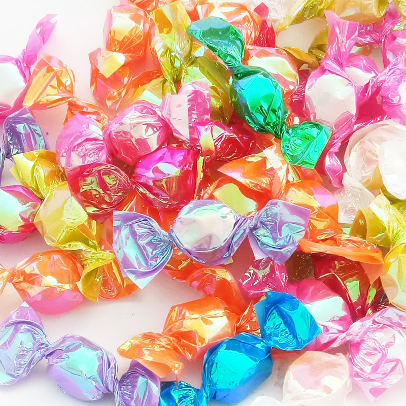 1800个万慧千纸鹤炫彩七彩糖原装5斤水果果味儿童糖果