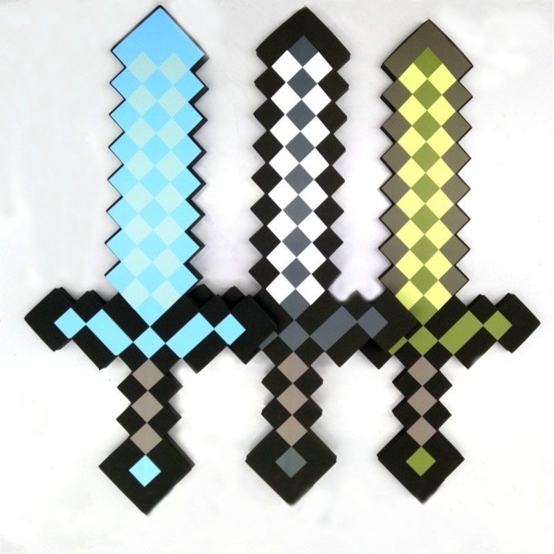 我的世界武器玩具泡沫钻石剑枪游戏同款道具游戏实物周边