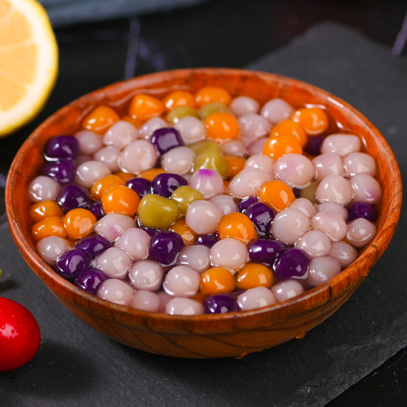 彩色大芋圆500g四种口味奶茶茶店珍珠圆子专用汤圆