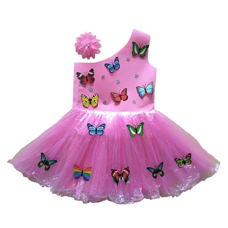 儿童环保衣服时装秀裙子diy塑料袋手工服装幼儿园女童亲子手工服