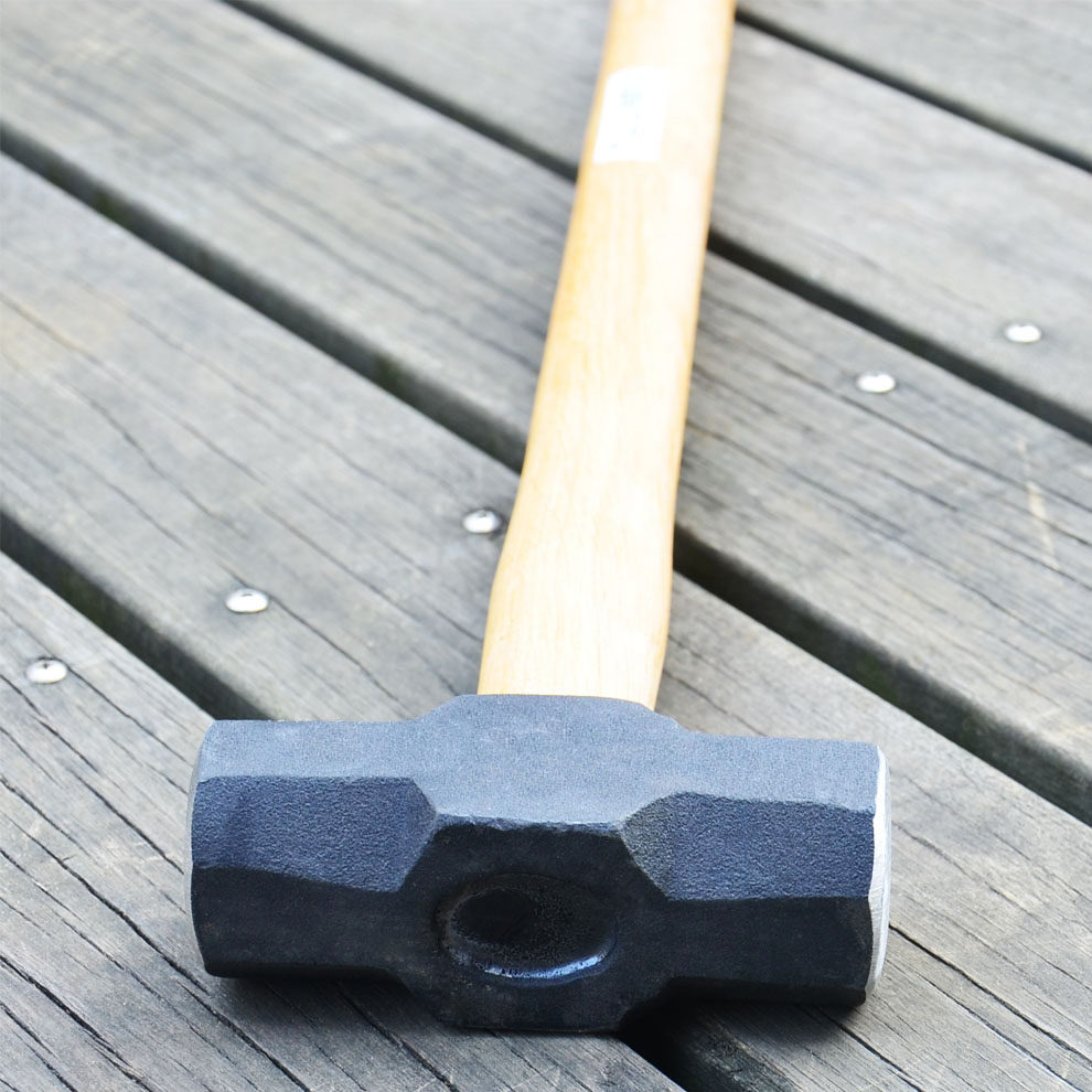 得威斯八角锤6磅 木柄石工锤头 铁锤 铁榔头 方头锤子建筑榔头