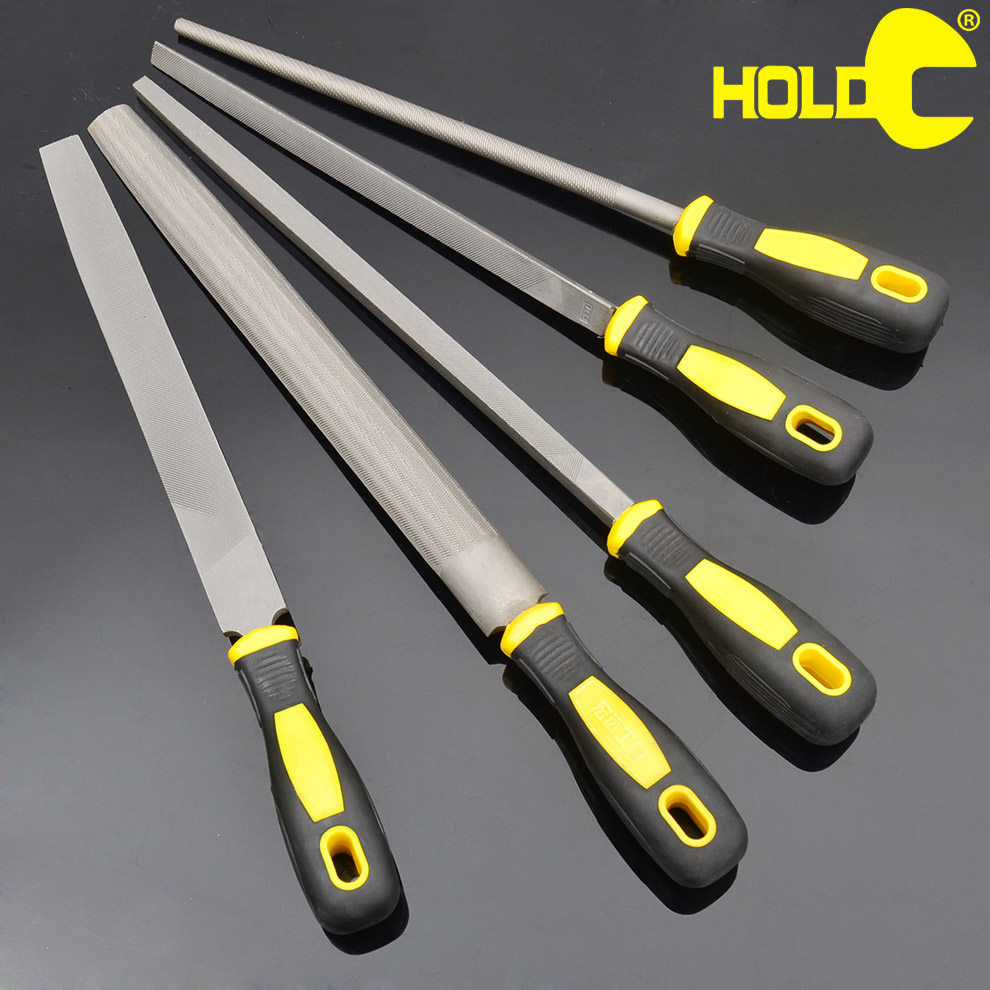 hold工具 锉刀 钳工中齿钢锉刀 扁锉尖头圆锉半圆锉方锉三角锉