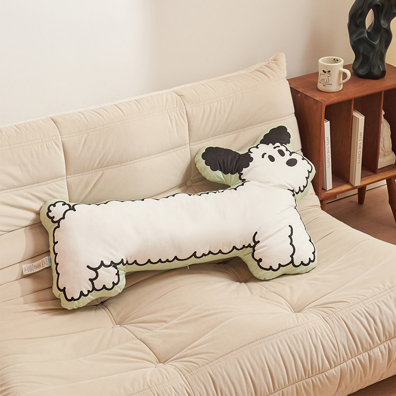 pumzika原创卷毛长条抱枕靠垫坐垫奶白可爱ins靠垫
