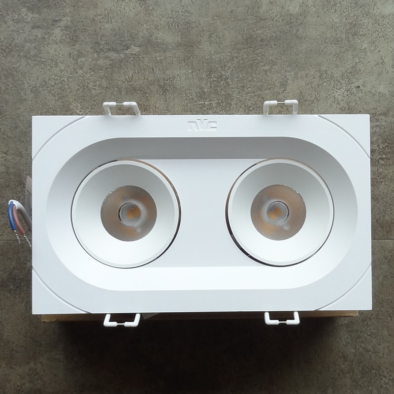 雷士照明led斗胆cob格栅射灯单双头双头豆胆嵌入式射灯