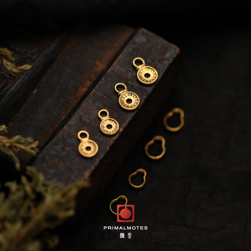 微尘出品侧挂环徙古系列文玩手串配饰百香籽绳束小众木作