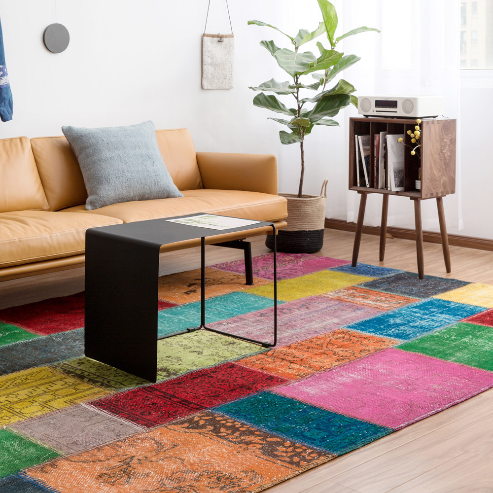 青木铺子 / 土耳其进口羊毛手工地毯现代客厅卧室牀边彩色
