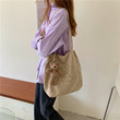 Lovely Canvas Bag Female Cartoon Embroidered Shoulder Bag New Japanese Ins Handbag Corduroy Student Class Bag Lovely Canvas Bag Female Cartoon Embroidered Shoulder Bag New Japanese Ins Handbag Corduroy Student Class Bag