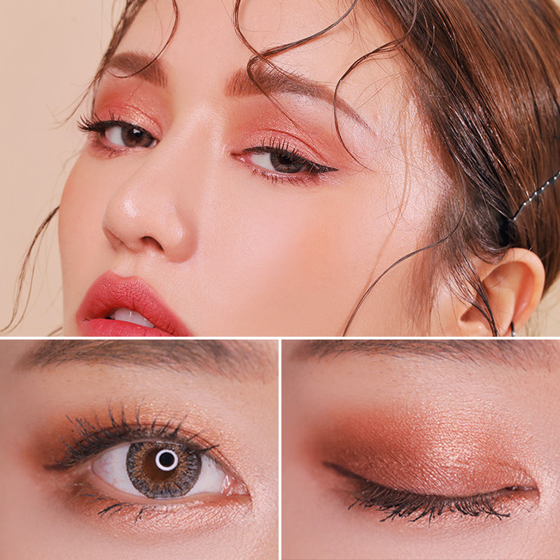 眼影泰国treechada16色神仙金色橘色黄色亚光网红眼影