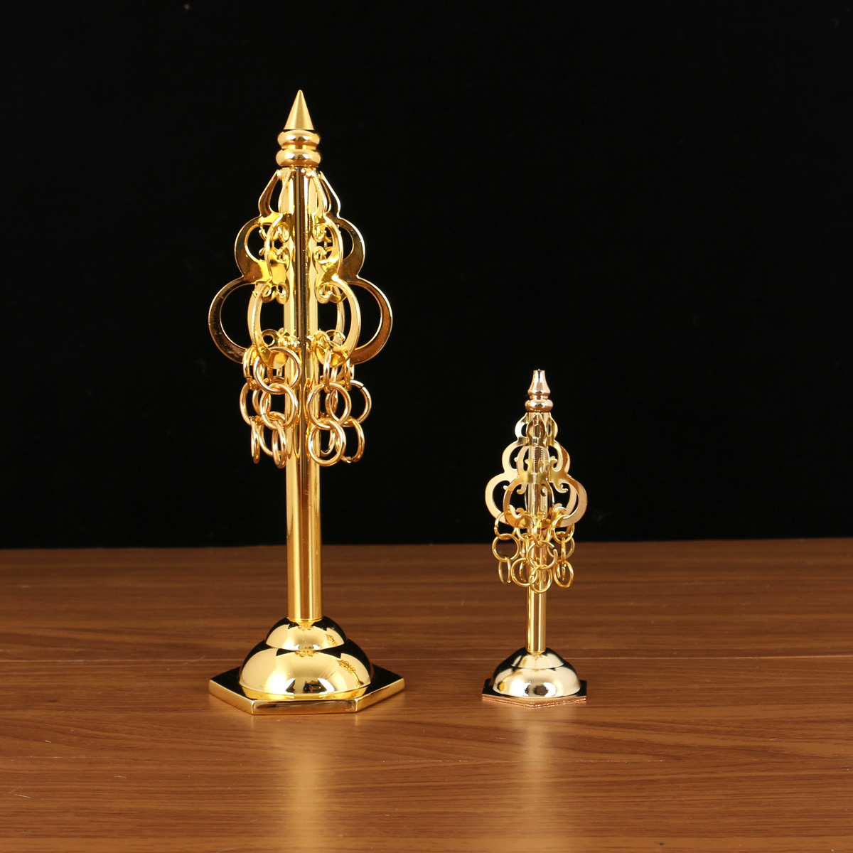 黄铜寺庙佛堂家居兵器禅杖王兵器圣地三圣法器摆件