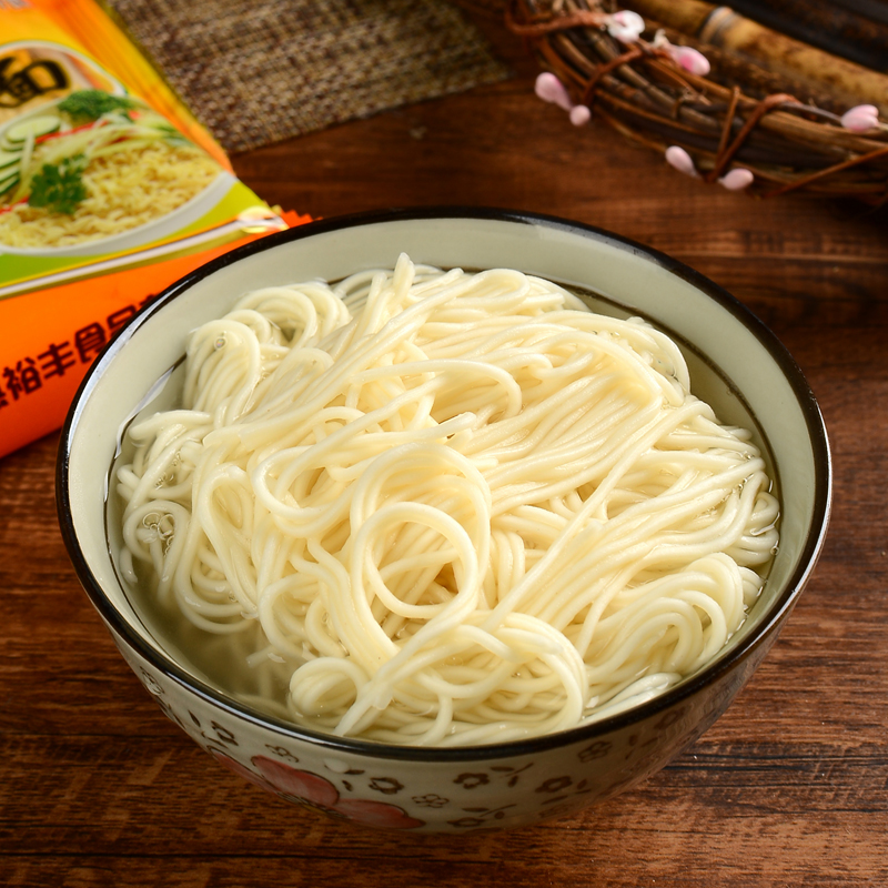 小包润福淮山素面佛堂斋面油炸营养纯素面长面条