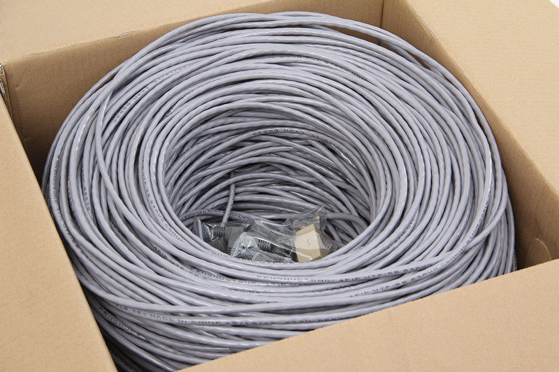 厂家包邮原装超五类网线高清网络监控双绞线电脑芯足网线