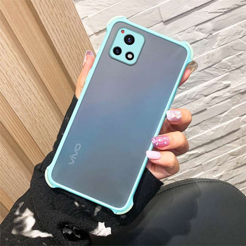 vivoy52s男女硬壳撞色精孔红潮网红y31s新款保护套手机保护套