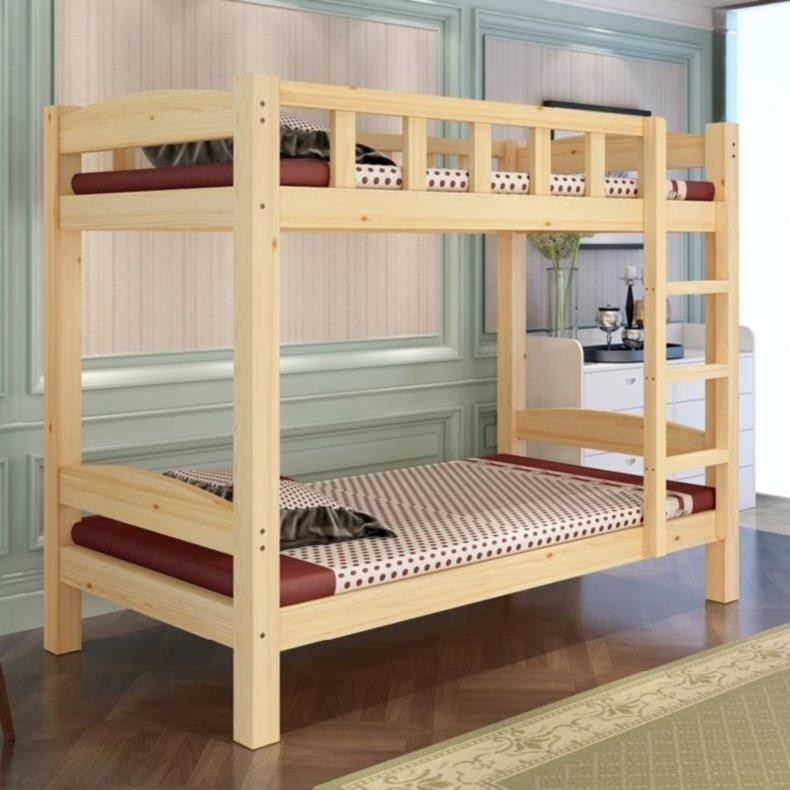 实木双层床两层上下床带书架木质公主床木床宿舍床双人12