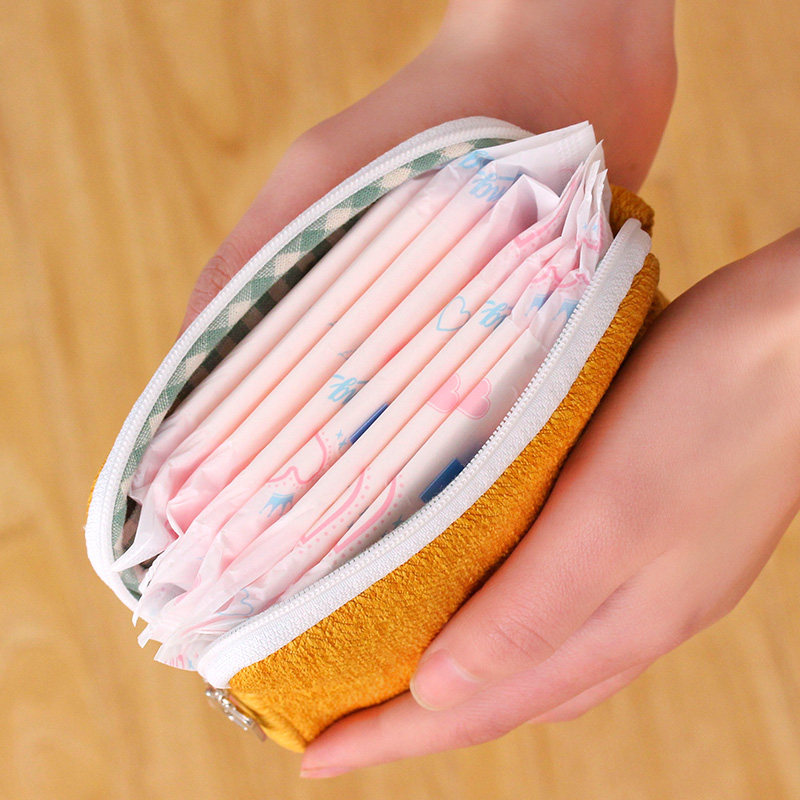 卡通卫生小包女月事包便携护垫姨妈巾包零钱卫生巾收纳包