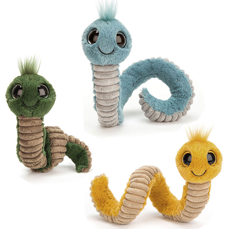 英国jellycat正品wigglyworm大眼蠕虫宝宝可爱个性毛绒布艺类玩具