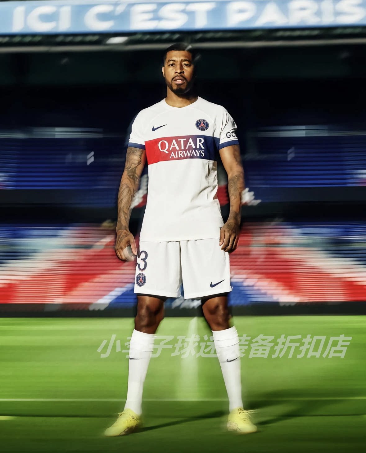 巴黎圣日耳曼球衣姆巴佩2324客场内马尔球员版psg大巴黎足球服