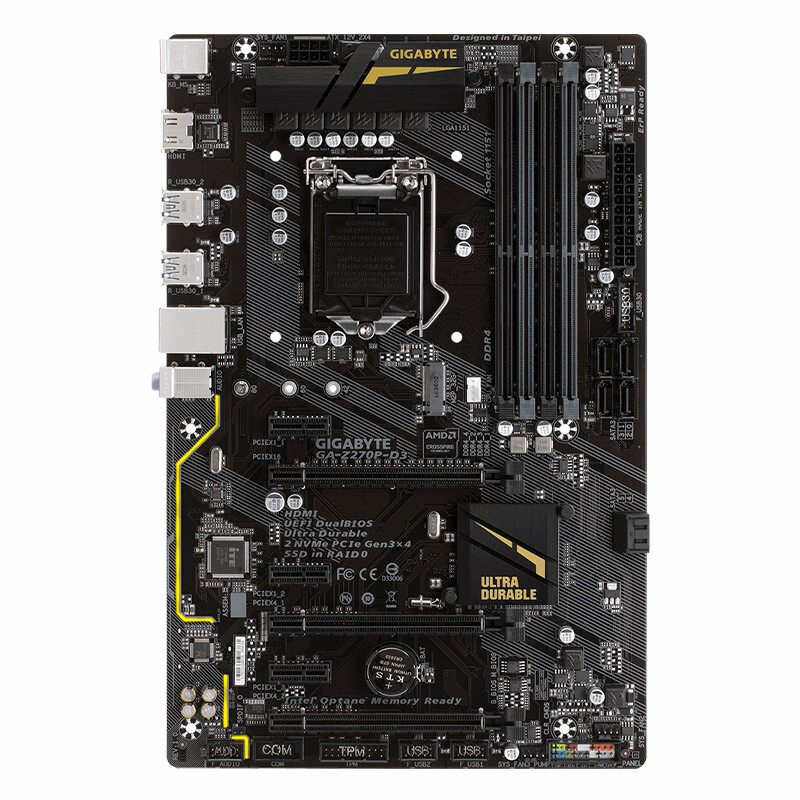技嘉z270p-d3 主板 intel z270/lga 1151/台式电脑游戏办公主板