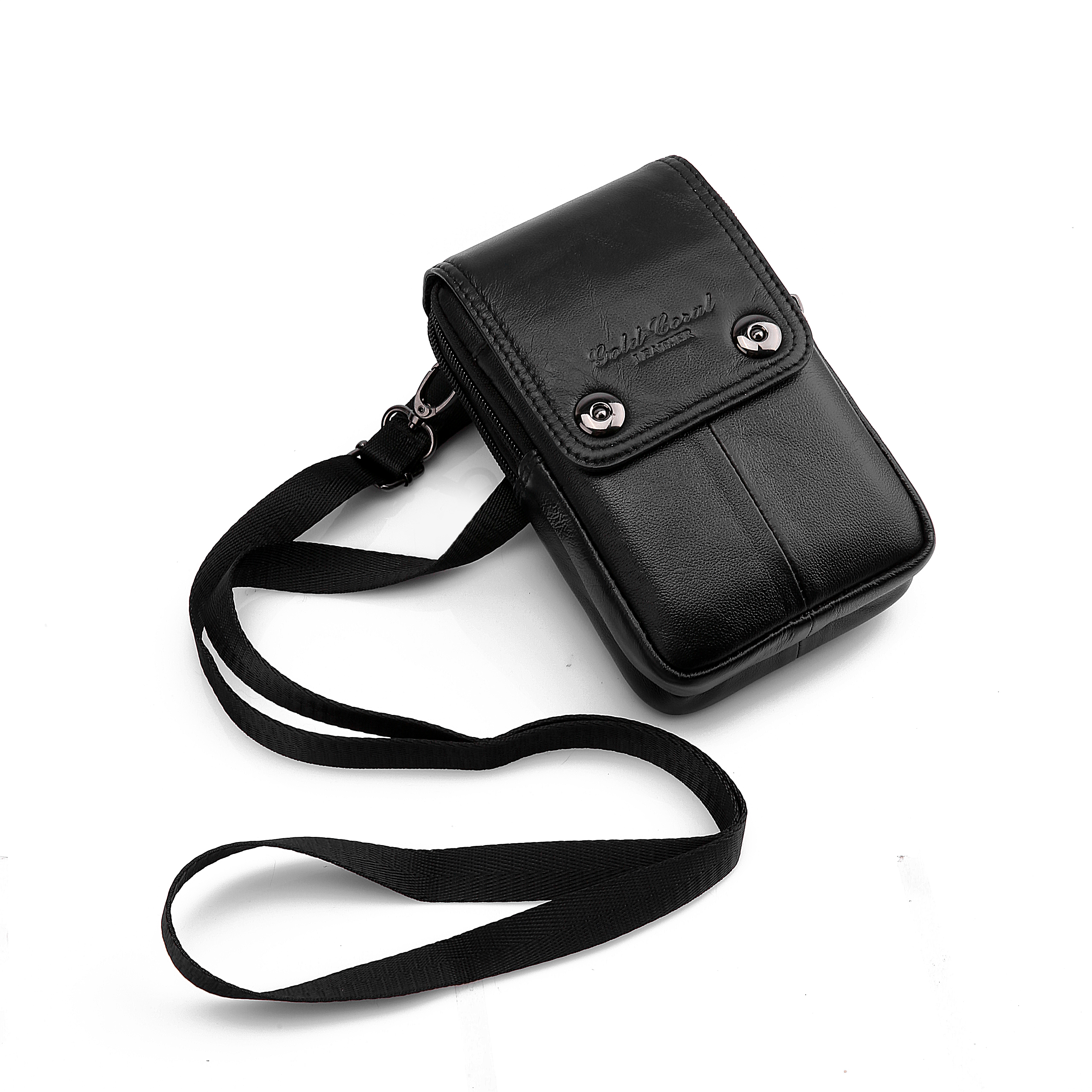 男士腰包多功能包小迷你新款单肩包斜挎包真皮手机包男穿皮带挂包