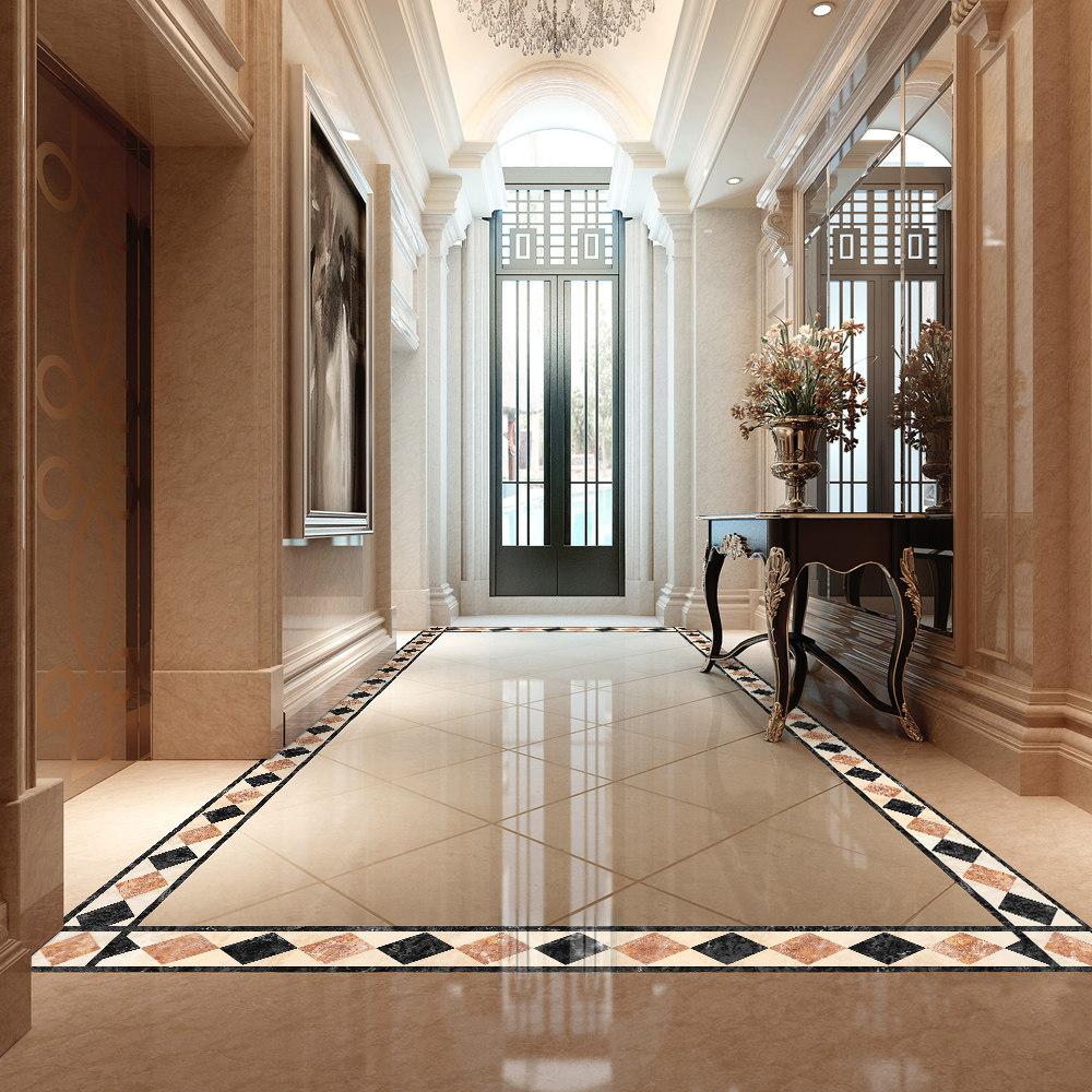 贴纸地板客厅波导导线自粘走廊拼花地砖防水墙贴