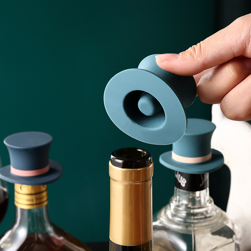 创意红酒瓶塞onlycook硅胶密封家用葡萄酒盖子塞子酒塞