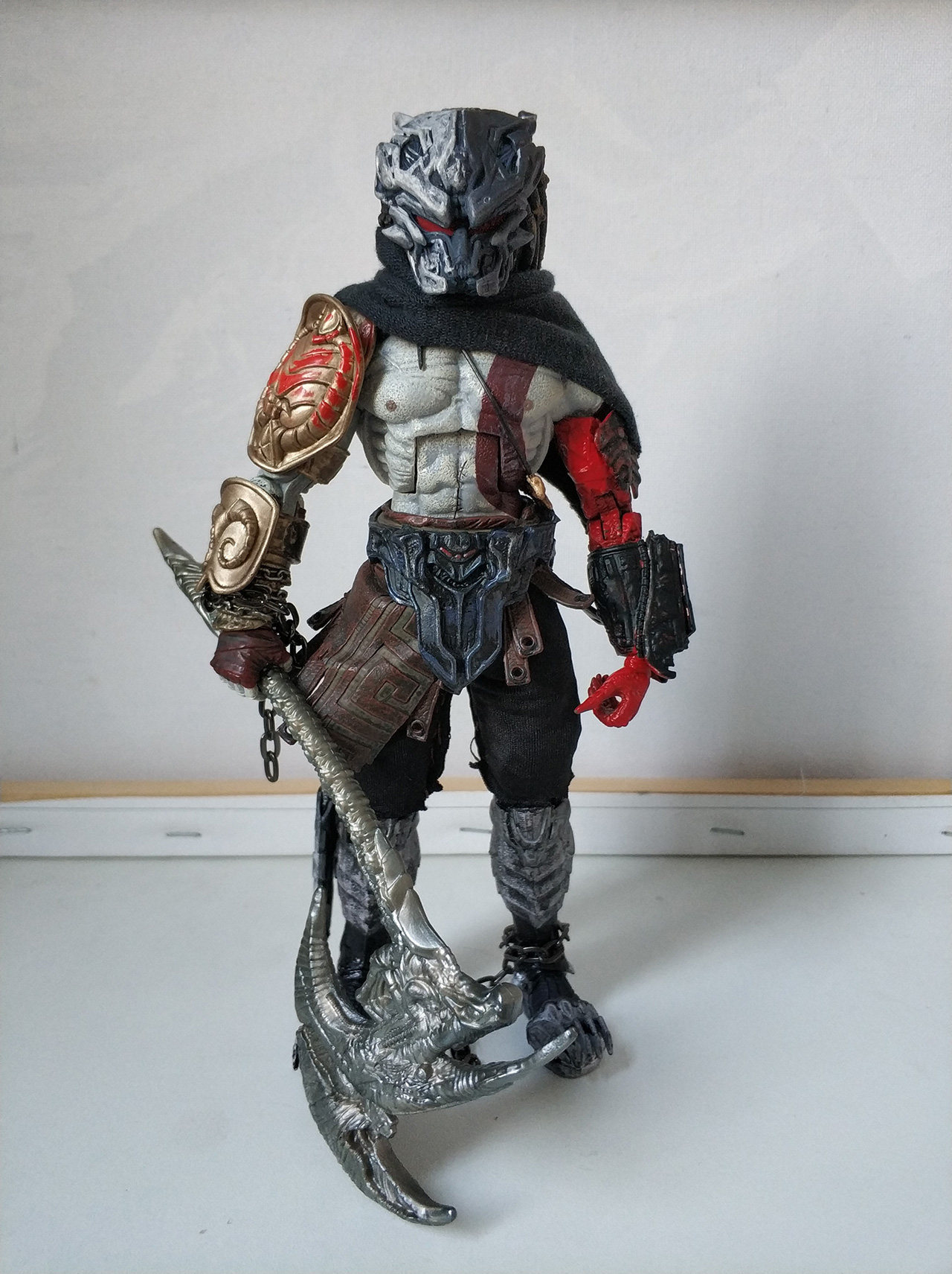 战士狂战古代中世纪斧头铁血游戏玩家兵人78寸手办