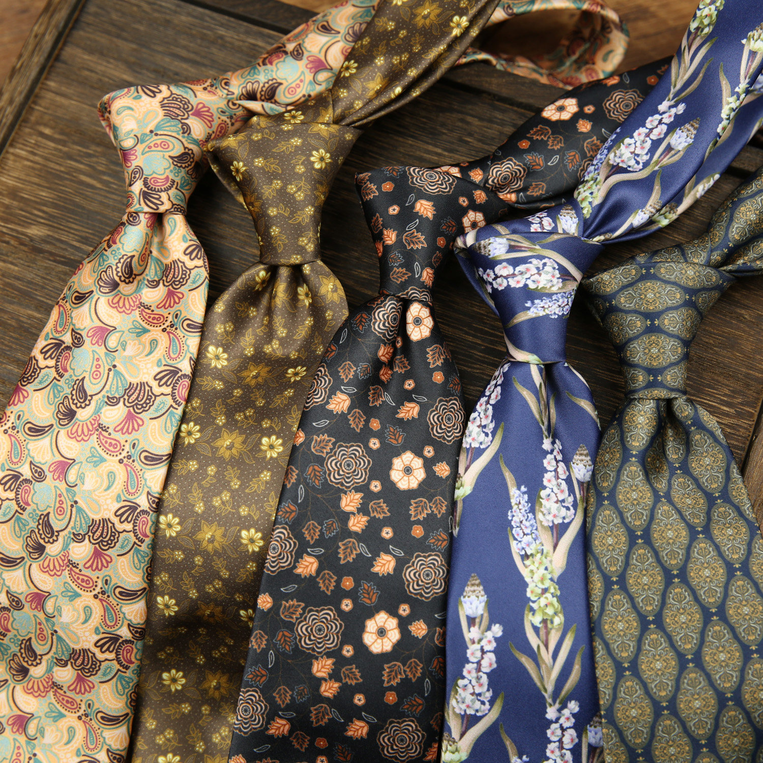 领带休闲数码印花8cm复古港风文艺英伦古着领带