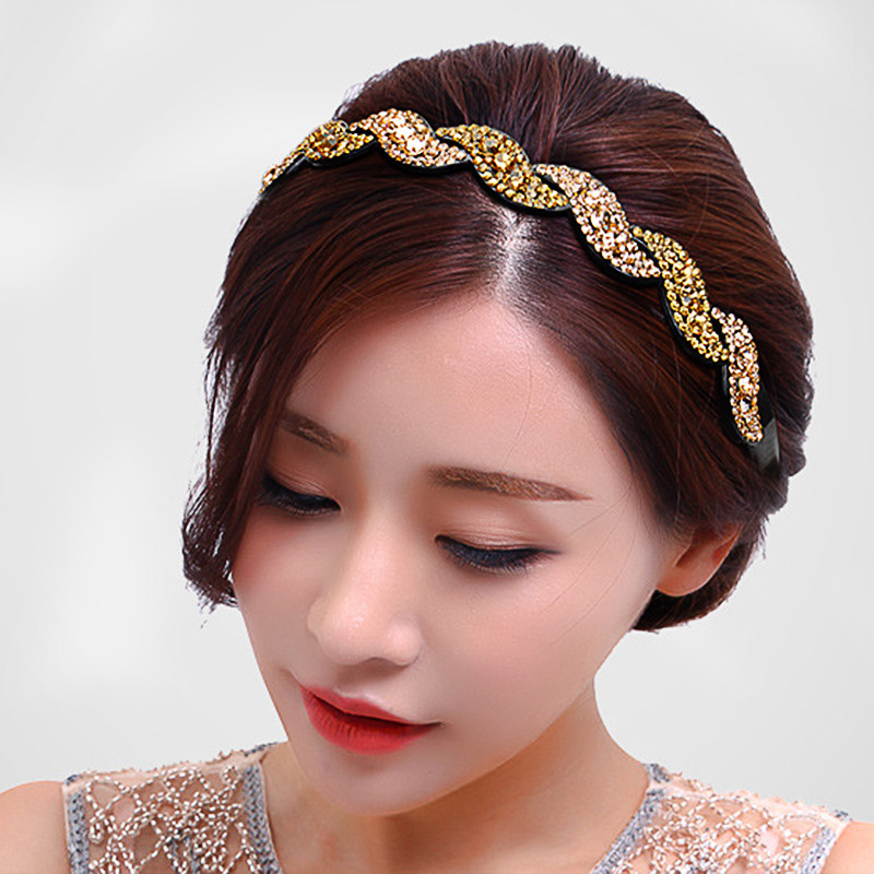 发箍女简约韩国水钻气质钻石发饰防滑新款百搭发饰