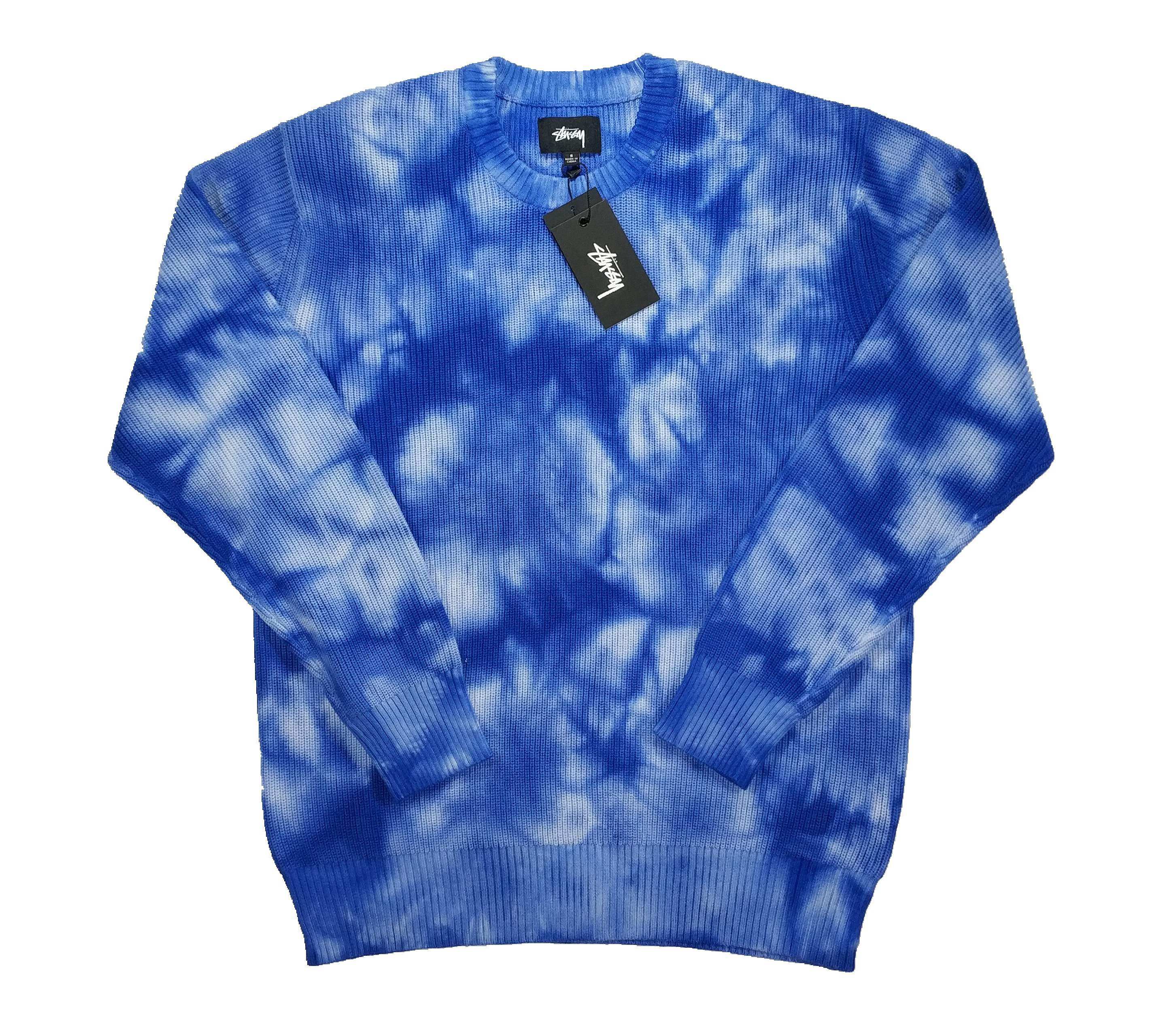 stussytiedyesweater海洋扎染毛衣针织衫