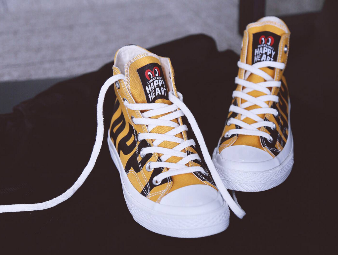 happyheart查尔斯桃心春夏新款休闲帆布布鞋男女帆布鞋