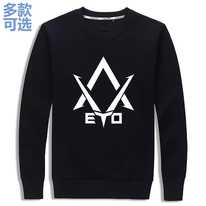 三体标志图标logo符号刘慈欣加绒加厚圆领套头卫衣定制